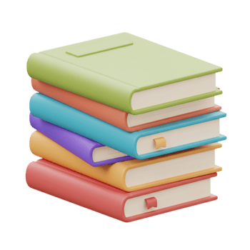 Stack of colorful cartoon books with bookmarks representing education and learning knowledge for studies png