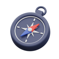 3d illustration of a modern compass navigation tool for exploration direction finding and travel concepts png