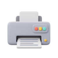 3d rendered illustration of a modern office printer depicting print technology and business operations with a digital design png