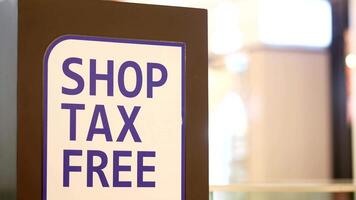 Experience shopping without tax in a bustling store environment video