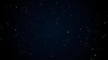 Spaceship flying in outer space with star background animation video