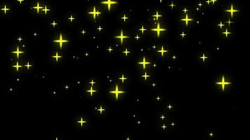 Star particle animation black background video