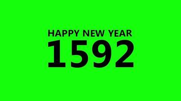 Happy new year 2026 counting on green screen video