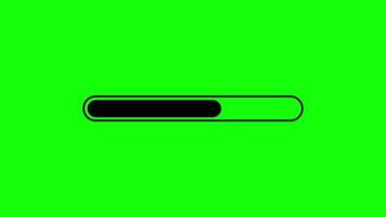 Loading bar downloading progress animation green screen video