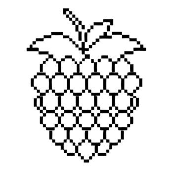 intrincado píxel línea Arte de un frambuesa con un detallado hoja diseño en un transparente antecedentes png