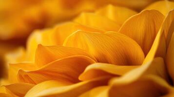 A close-up view showcases intricate layers of bright yellow petals, emphasizing their smooth texture and cheerful hue, capturing the essence of a sunny day in a garden photo