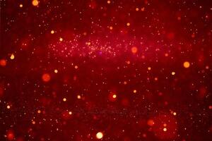 christmas red background with defocus bokeh photo