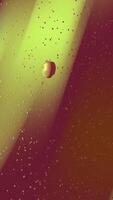 A computer generated image of a gold apple floating in a glass of water video
