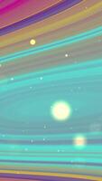 An animated image of a colorful planet video