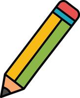 Cartoon Color Pencil Doodle Sketch vector