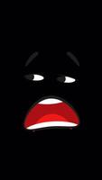Surprised Eyes Looking Left And Right On Vertical On Alpha Channel 2D Cartoon Animation video