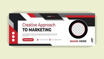 Professional Social media Timeline Banner for Business with Clean Layout and Bold Red Design vector
