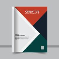 Creative and Colorful Annual Summary Cover Layout, Professional Business Book Cover Layout Editable Template vector