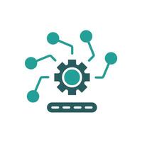 automated system icon colours vector
