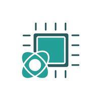 quantum computing icon colours vector