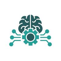 deep learning icon colours vector