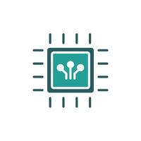 artificial intelligence icon colours vector