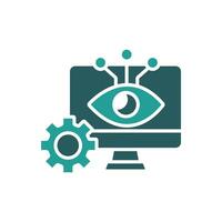 computer vision icon colours vector