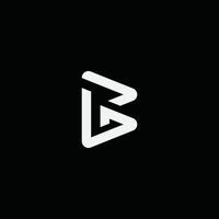 Initial Creative and Minimalist Logo Design of Letter BG GB template, Editable in Black and White Color. vector