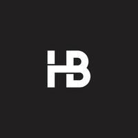 Alphabet Letters HB BH Creative Logo Initial Based Monogram Icon Element vector