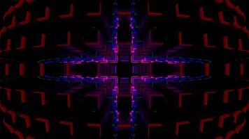 Multicolor Neons Moves in Rectangles Background VJ Loop in 4K video