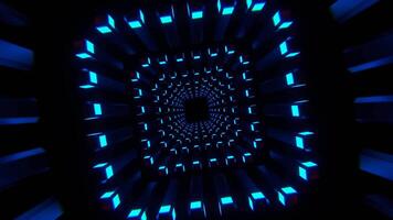 Red and Blue Neon Column Tunnel Background VJ Loop in 4K video