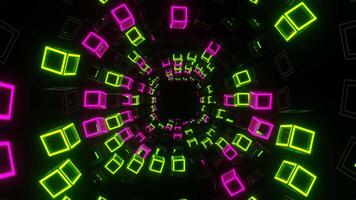 Pink and Green Movement Through Strobe Squares Background VJ Loop in 4K video