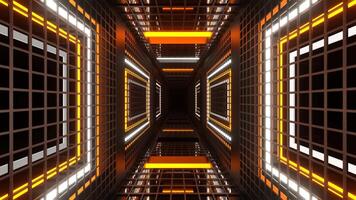 Orange and White Slow Strobe Grate Tunnel Background VJ Loop in 4K video