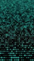 Green technology background with a glowing grid of flashing digital data lights. Big data visualization concept. This modern vertical tech background is full HD and a seamless loop. video