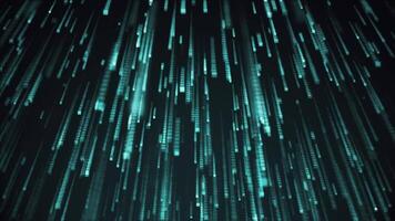 Futuristic technology background with a matrix of glowing digital data streaming towards the camera. Full HD and looping tech animation. video