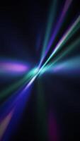 Dynamic futuristic vertical abstract background with high speed light beams and particles converging into a tunnel-like vortex. Ideal for concepts related to hyperspace, speed, sci-fi or technology. video