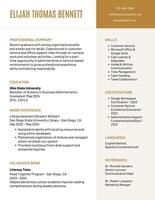 Fresh Graduates Part-Time Jobs Resume Template for Business Administration