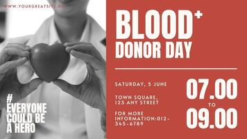 Blood Donor Day Twitter Post template