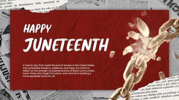 Red Newspaper Juneteenth Twitter Post template