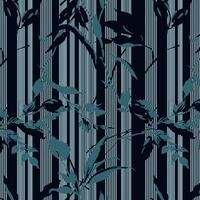 geometric botanical leaves seamless pattern vector
