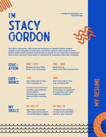 Fresh Graduates Part Time Jobs Resume Template