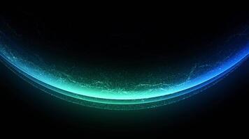 Abstract background with light blue and green waves on a black background. Great for technology, business and design projects. video