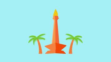 Monas Jakarta Animation video