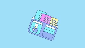 Animated Wallet and ATM Card Icon video