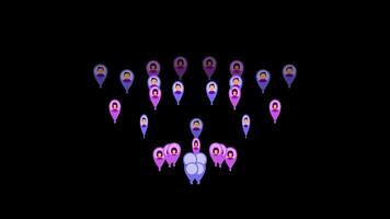 Animated user symbol for enhancing social media graphics, mobile interfaces, and online user guides video