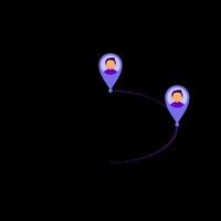 Engaging animation of a user symbol with smartphone and networking visuals, perfect for social media, contact, or UI design video