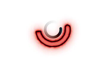 Loading animation. Loading neon circles icon on black background 4k video