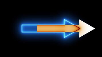 Neon sign Arrows Animation of pink light signal and blue spreading from the center with a black background. Can be used to compose various media such news video