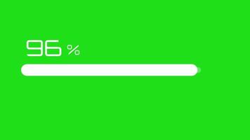 Loading Progress Bar Animation. Downloading waiting connection, Green screen background video