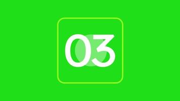 5 seconds timer animation with split elapsed circle effect in green screen background-1 video