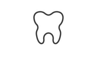 Animated a tooth behind a shield with a cross symbolizes dental protection. video