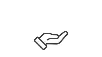 Animated hand holding a house with a check mark in a shield video