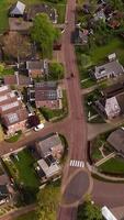 Aerial view of a residential area in the netherlands video