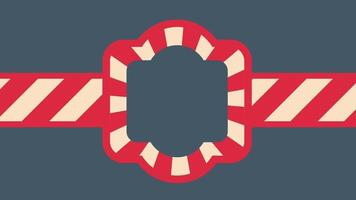 A candy-striped circular frame sits centered on a blue backdrop, evoking nostalgia and sweetness with its vibrant and symmetrical carnival look video