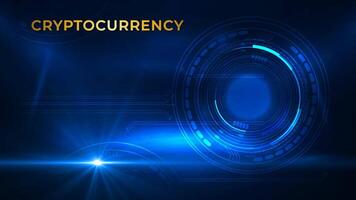cryptography abstract blue background with light effect video